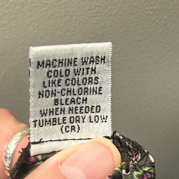 Hannah Boho Floral Paisley Blouse L Black Pink 3/4 Sleeve Top - Picture 8 of 9